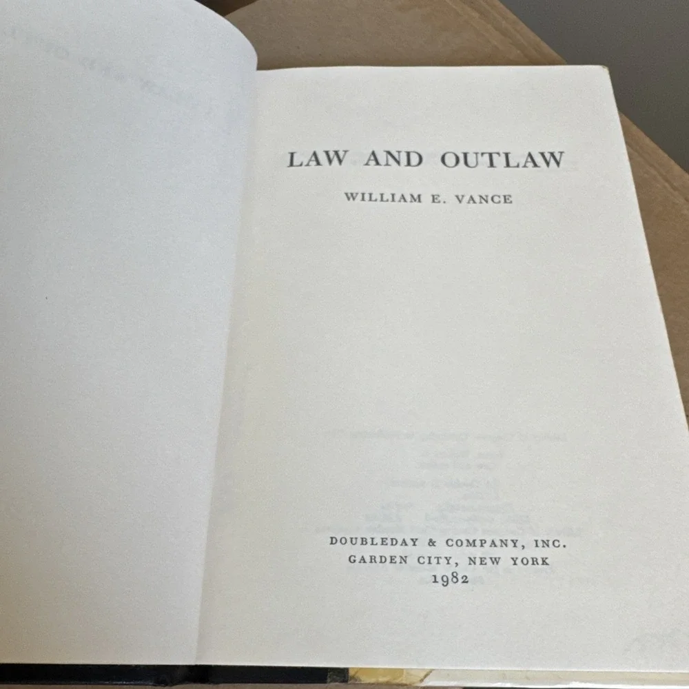1982 HC First‎ Ed Law And Outlaw A Double D Western William Vance Hardcover